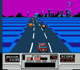 Ретро-игры - Road Blasters (NES) - аркадные гонки со стрельбой, портированные с Atari System 1